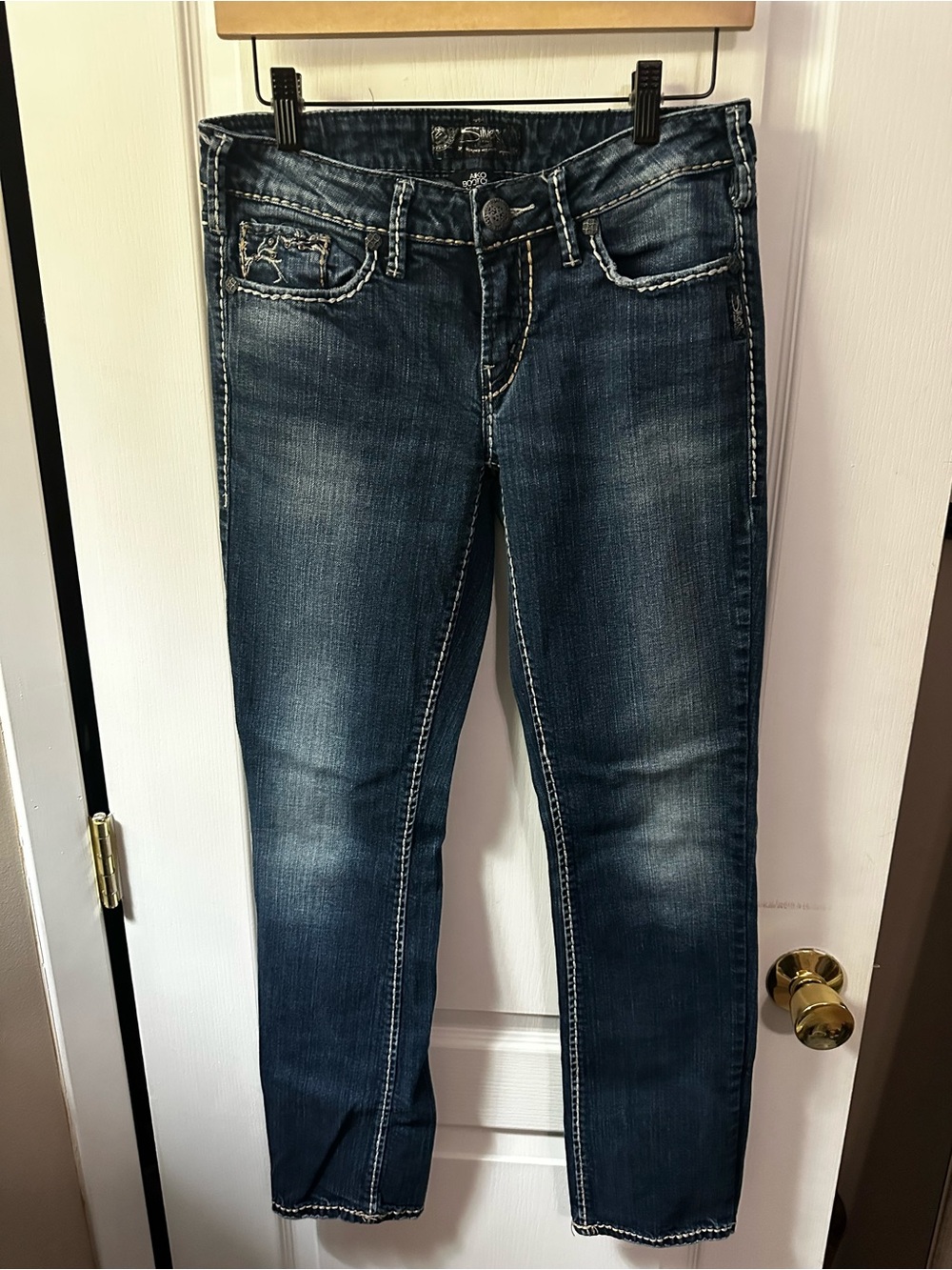 Silver Jeans Dark Blue Cropped Ankle Jeans